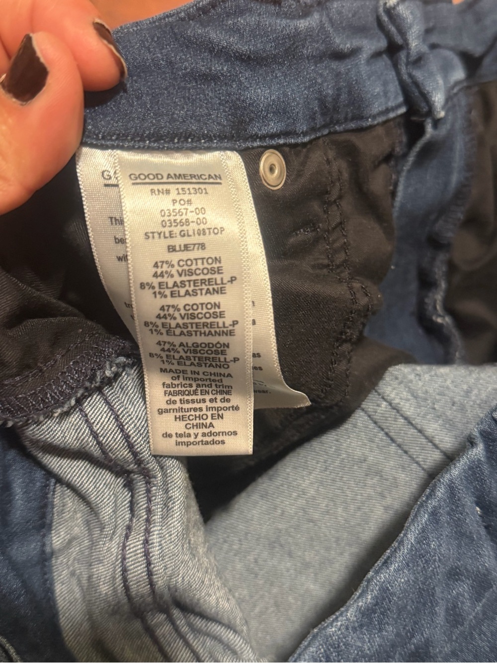 Good American Indigo High-Stretch Skinny Jeans SZ 18 - Picture 8 of 9